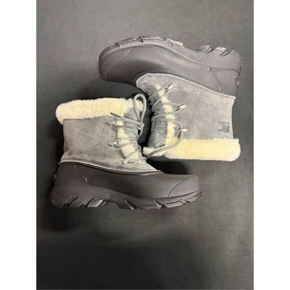 Sorel Snow Angel Quarry Black Waterproof Snow Boots 7 - Picture 4 of 6